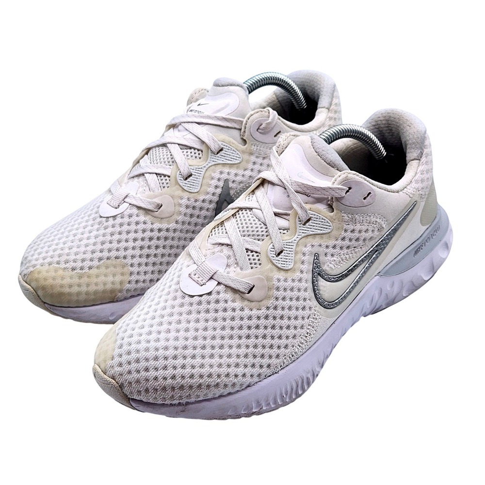Nike Renew Ride 2 Womens 7 White Mesh Athletic Running Shoes CU3505-100